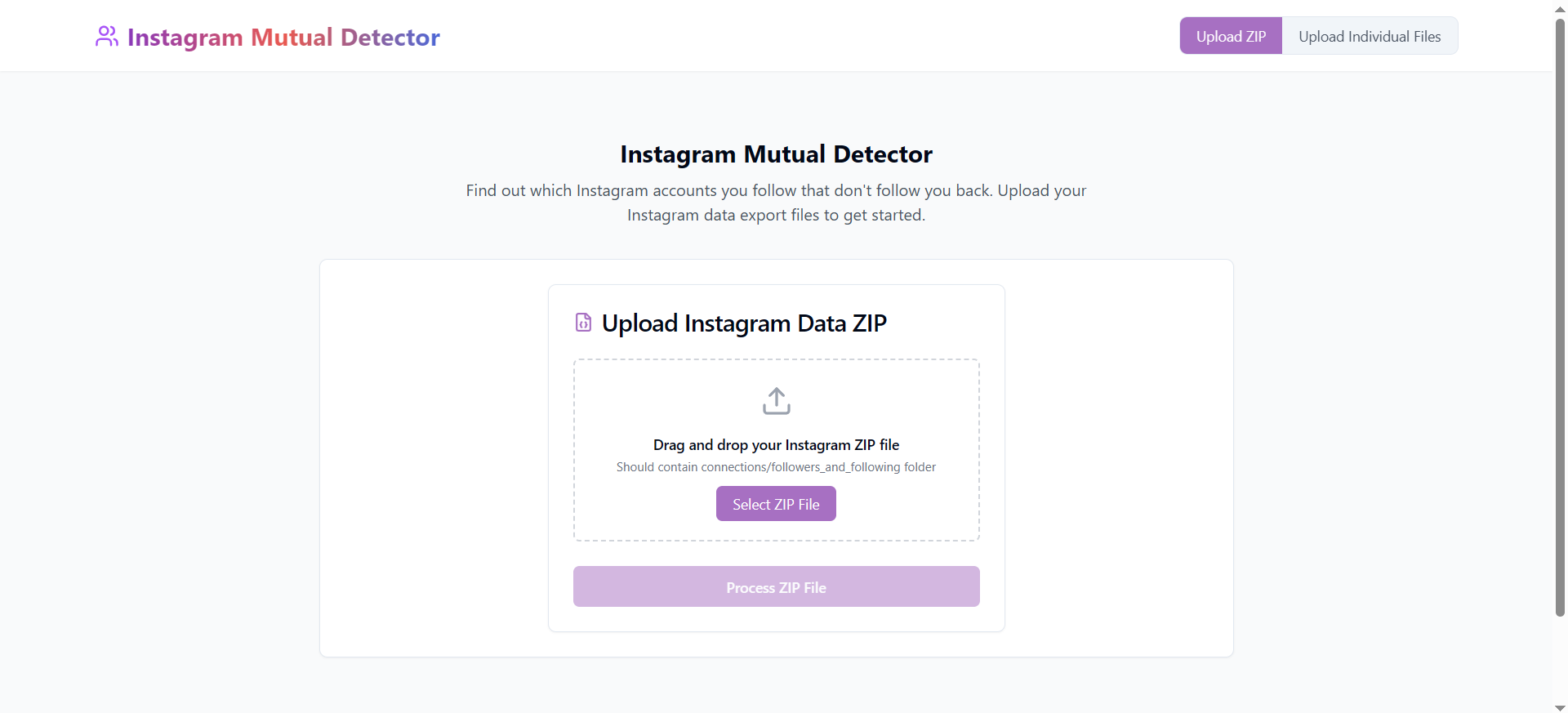 Instagram Mutual Detector